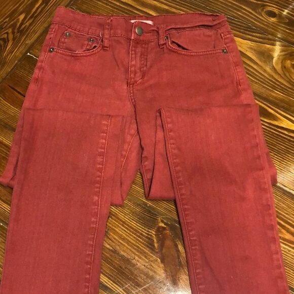 B Jewel Skinny Jeans (faded Burgundy) - Picture 1 of 3